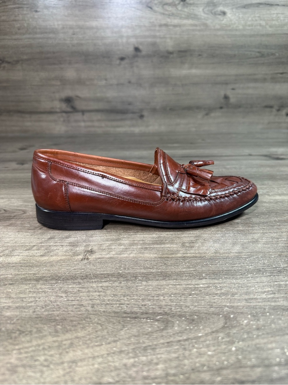 Vintage Giorgio Brutini Men’s Brown Leather Penny Loafers 9D